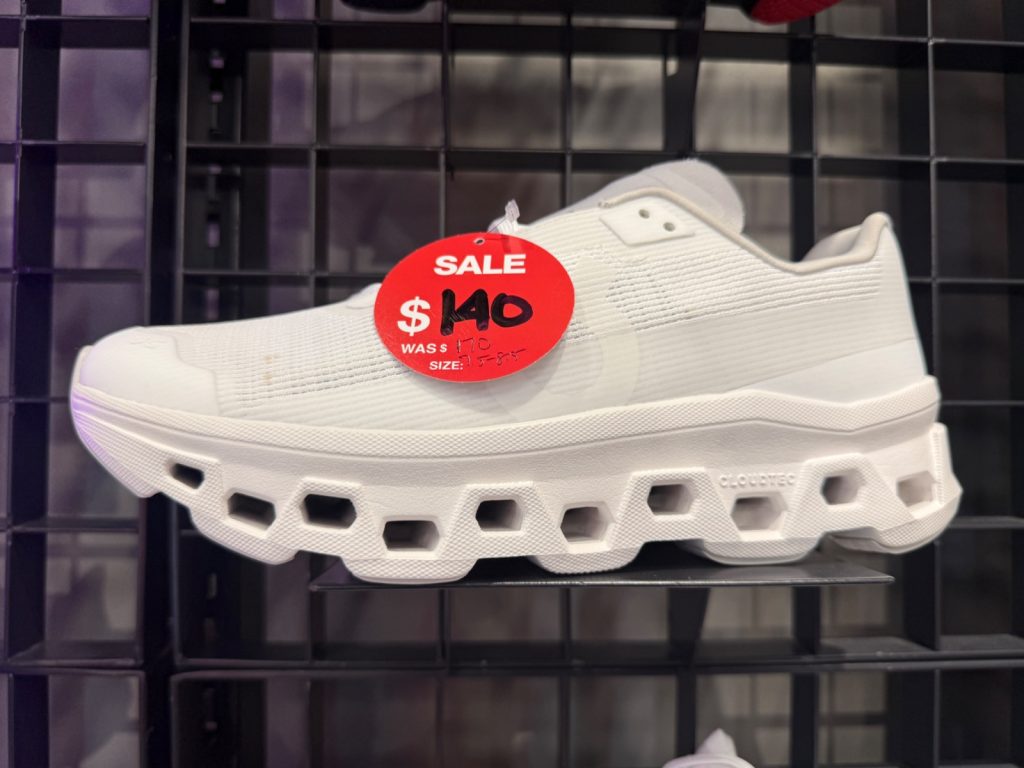 On Cloudmonster Void White Hits JD Sports for $140
