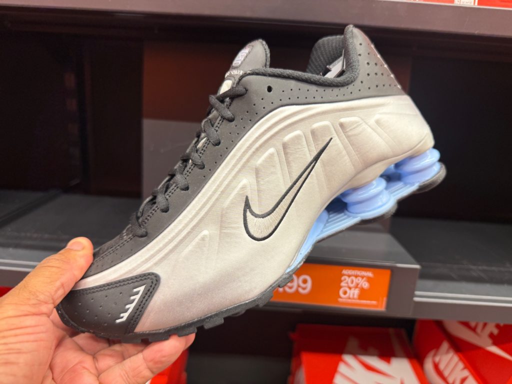 Nike Shox R4 Silver Hits the Outlet for Less