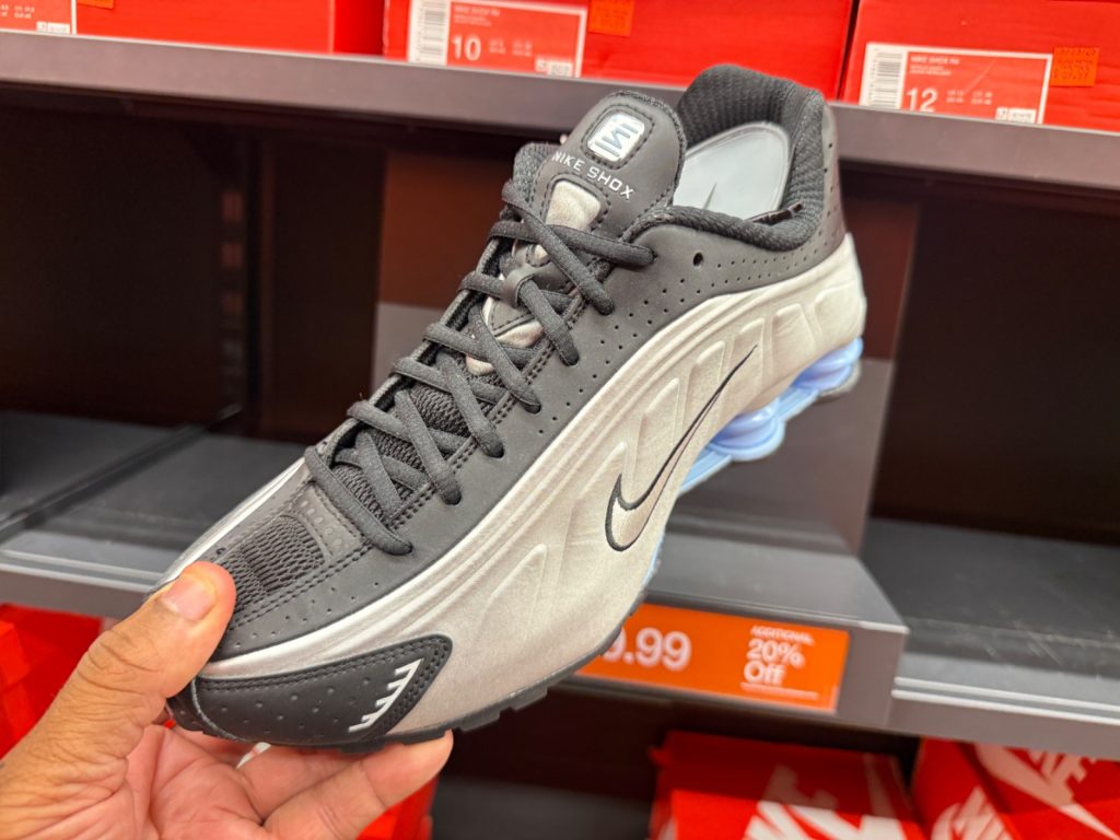 Nike Shox R4 Silver Hits the Outlet for Less