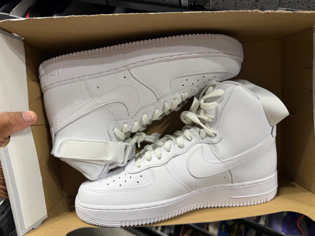 Nike Air Force 1 High Triple White Hits The Loop for $79.99