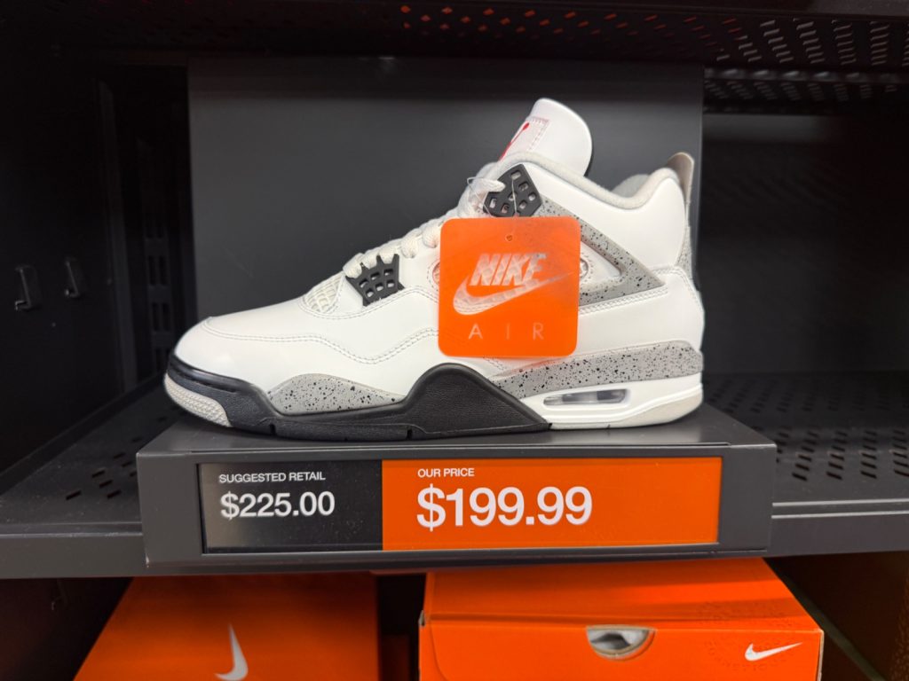 B-Grade Air Jordan 4 White Cements Hit Vineland for $200