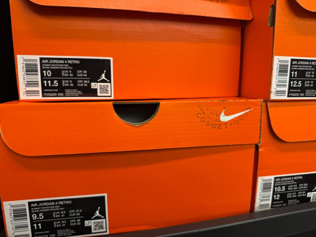 B-Grade Air Jordan 4 White Cements Hit Vineland for $200