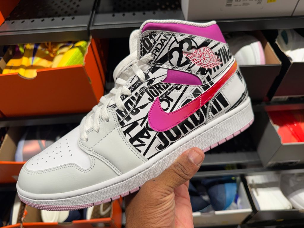 Air Jordan 1 Mid Light Pink Drops to $79.99 at The Loop