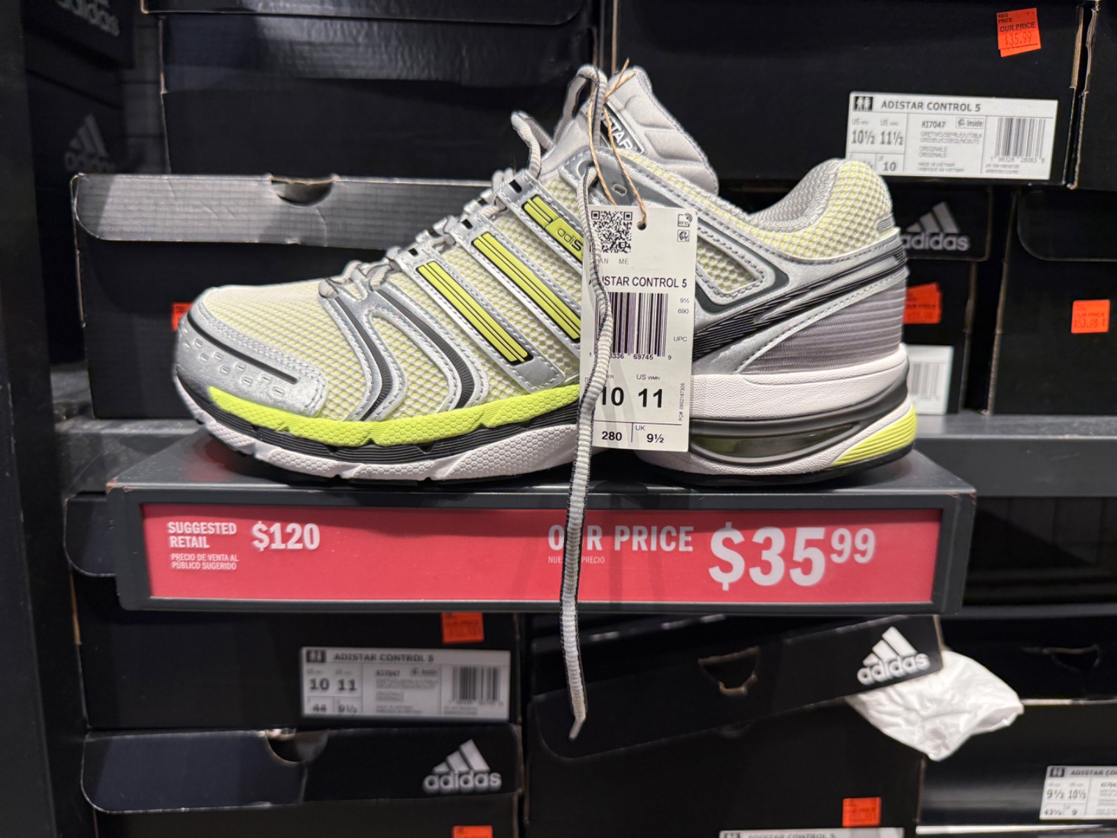 adidas Adistar Control 5 Drops to $35.99 in Outlet Bin at adidas — Premium Outlets International Drive