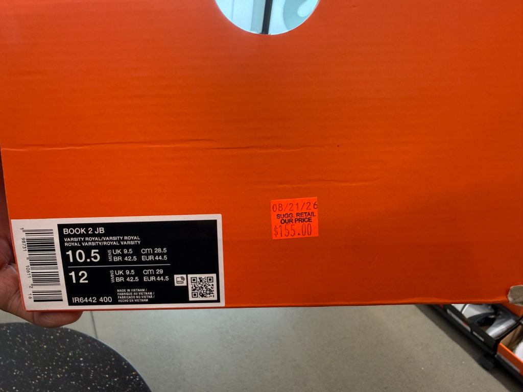 Don C Vibes on the Nike Book 2 at Nike Outlet