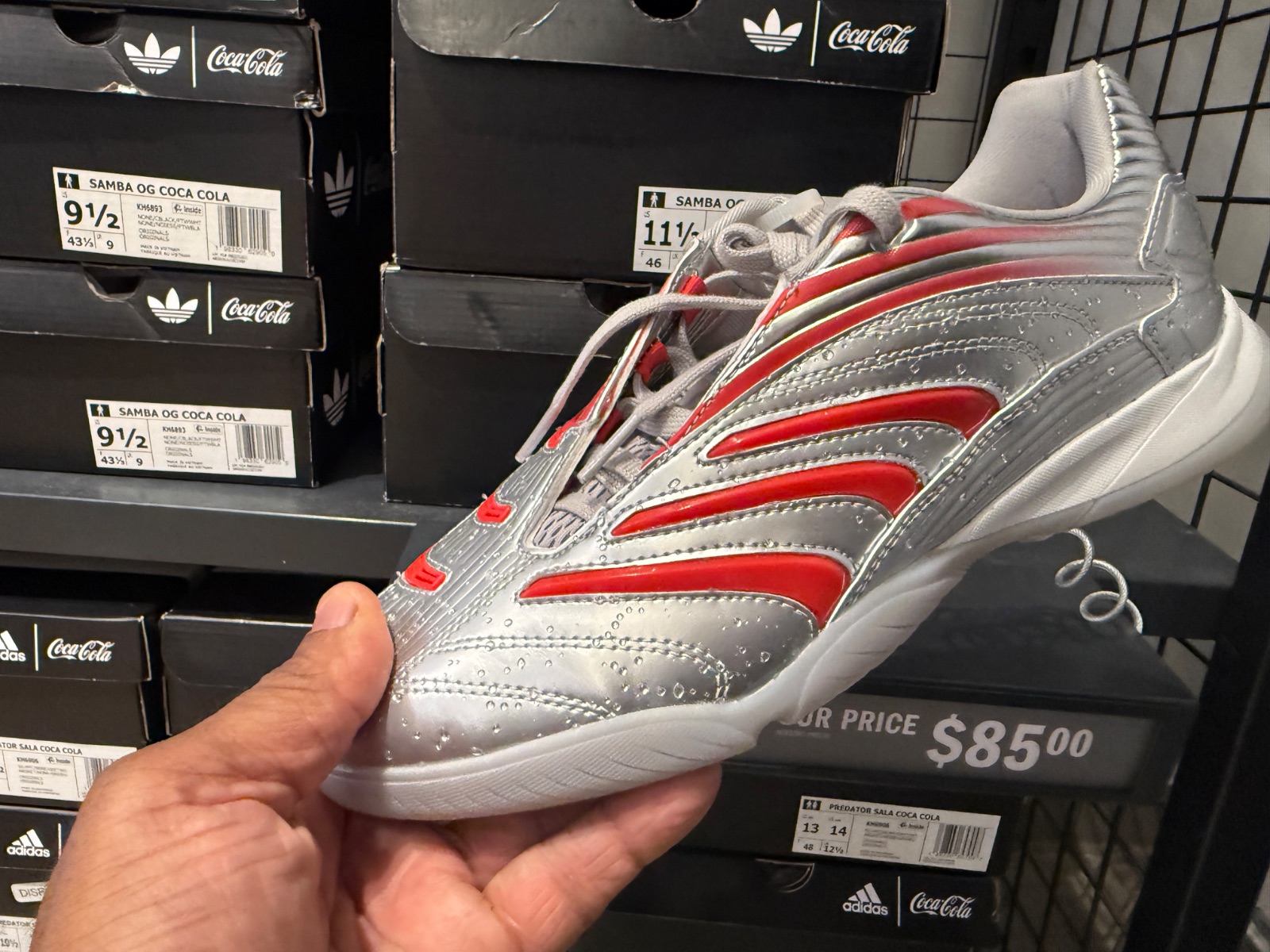 Adidas F50 Sala Coca-Cola Collab Hits Outlet for $85 at adidas — Premium Outlets International Drive