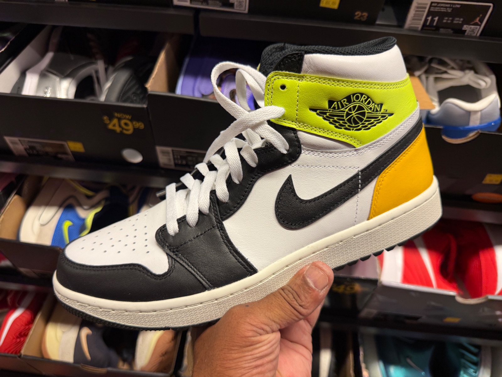 Jordan 1 High Golf Volt Drops to $79.99 in Orlando at Nike Clearance Store — Marketplace Plaza