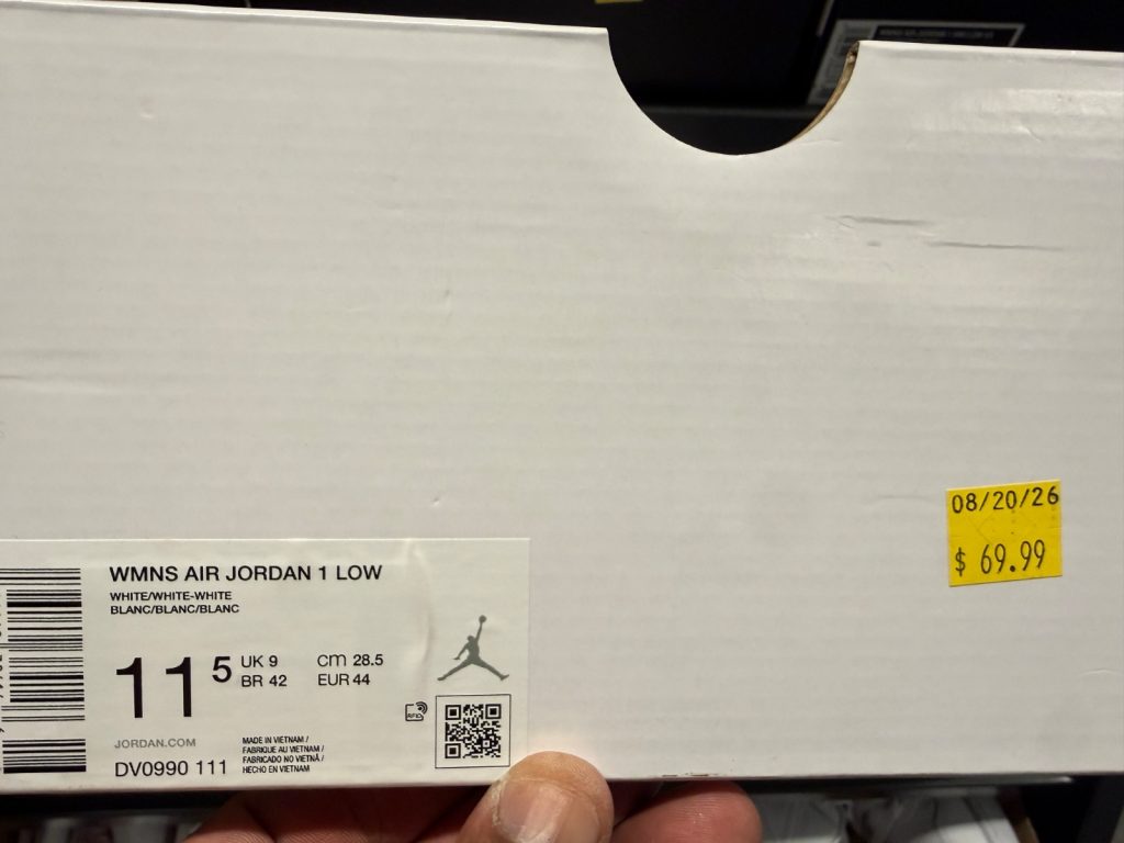 Triple White Jordan 1 Low Hits Marketplace for $69.99!
