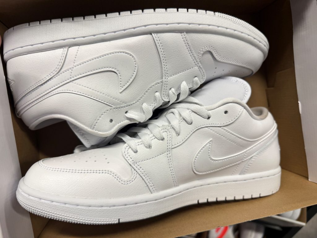 Triple White Jordan 1 Low Hits Marketplace for $69.99!