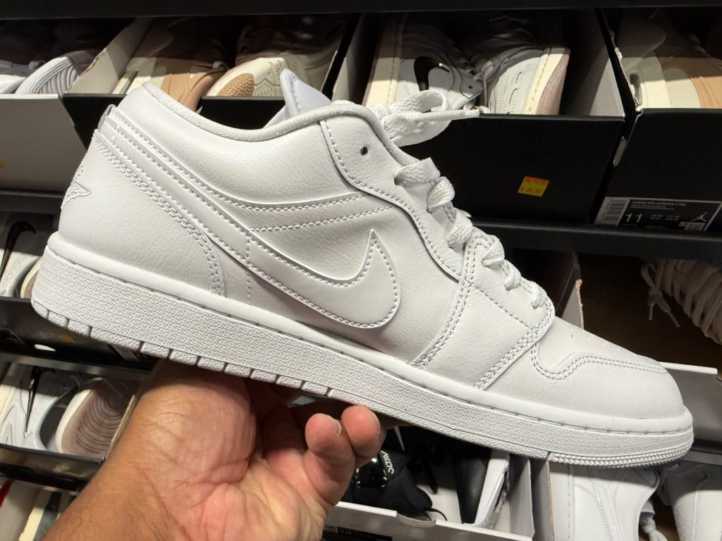 Triple White Jordan 1 Low Hits Marketplace for $69.99!