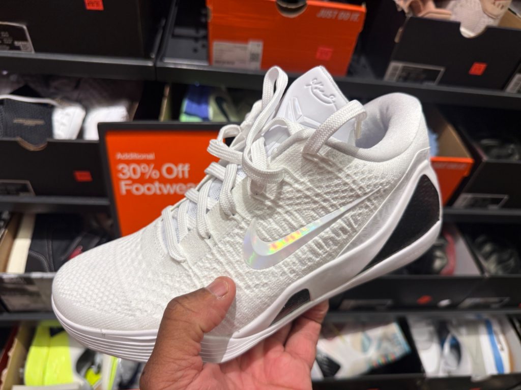 Kobe 9 Elite Low Triple White Hits Hash Wall for $169.99