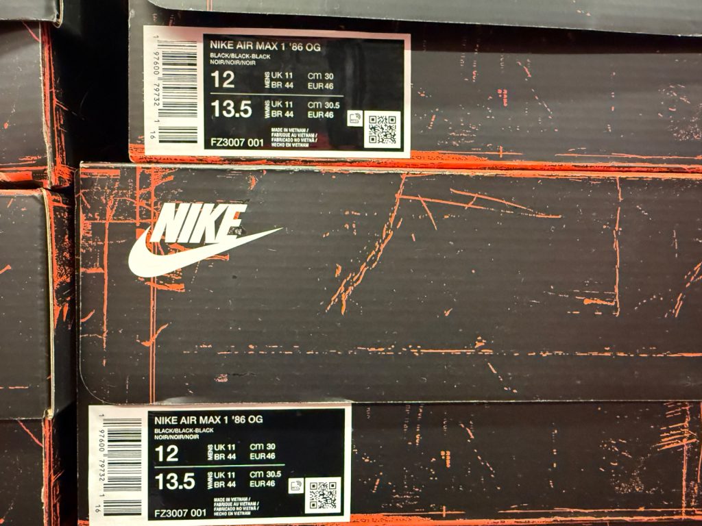 Triple Black Air Max 1 ’86 OG Hits Outlet for $109.99