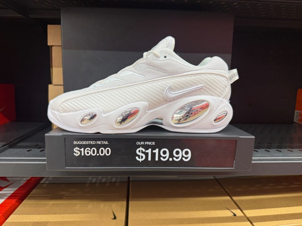 Nike NOCTA Glide White Sits at Outlet for $119.99