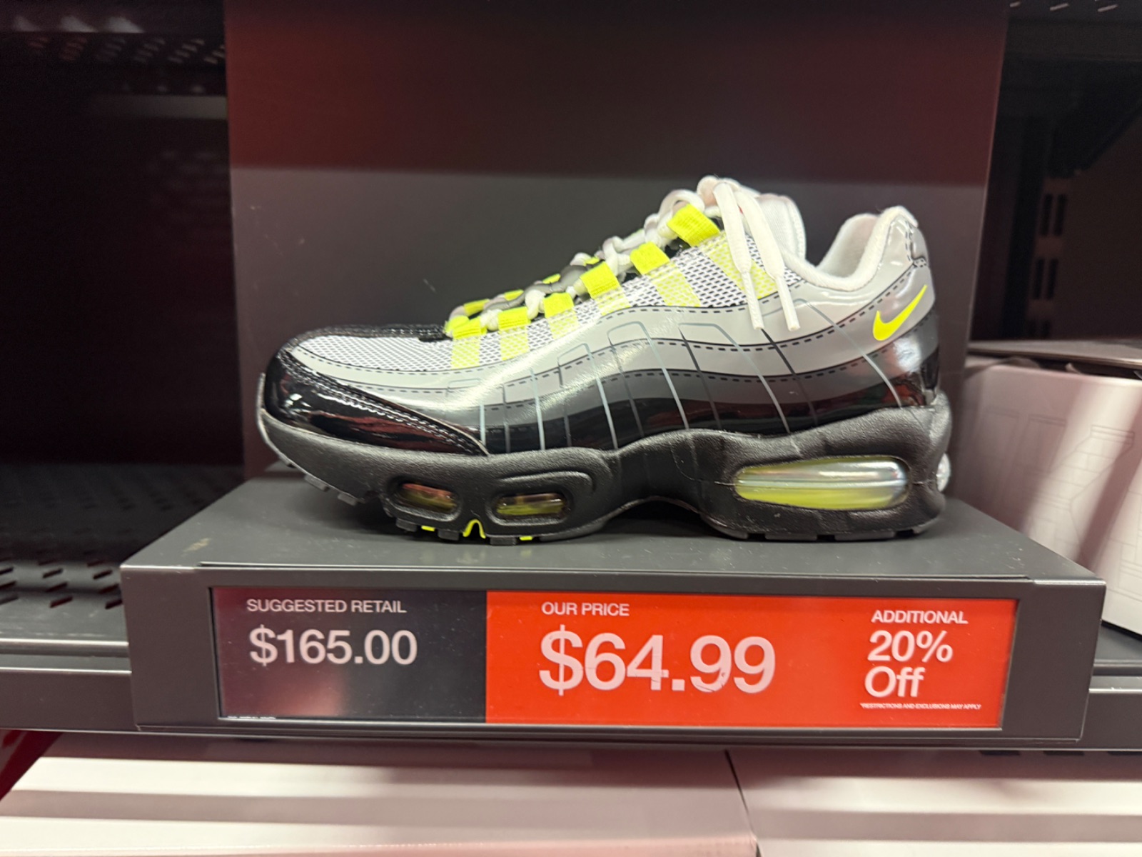 Patent Finish Air Max 95 Big Bubble Neon Drops to $64 at Nike Factory Store — Lake Buena Vista
