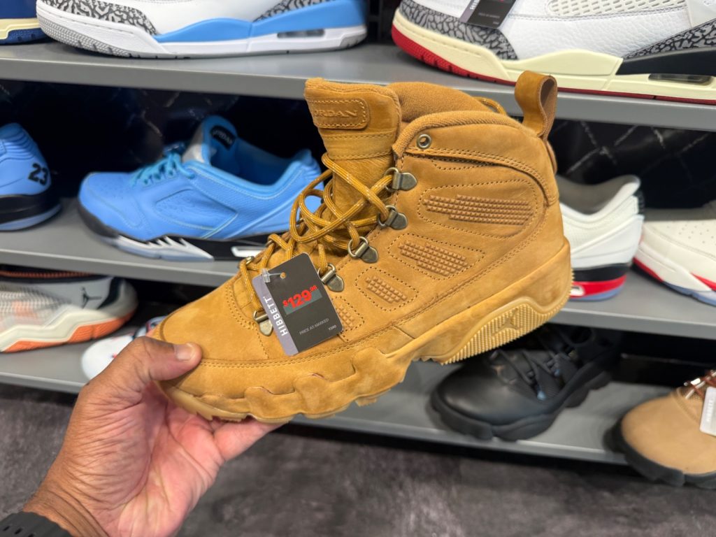 Jordan 9 Retro Boot Wheat Channels Timberland at $129.98