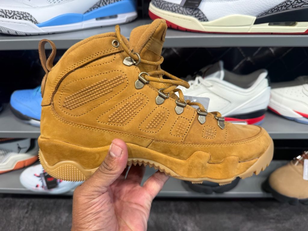 Jordan 9 Retro Boot Wheat Channels Timberland at $129.98