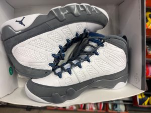 Jordan 9 Retro Flint Grey French Blue Sinks to $49.99