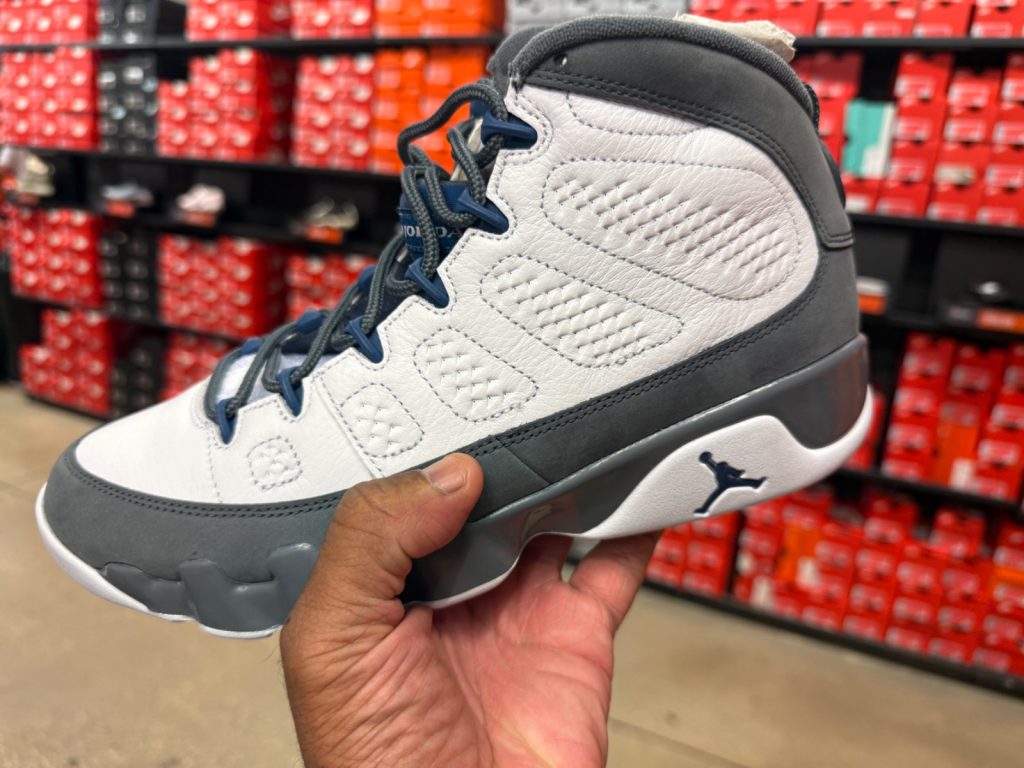 Jordan 9 Retro Flint Grey French Blue Sinks to $49.99
