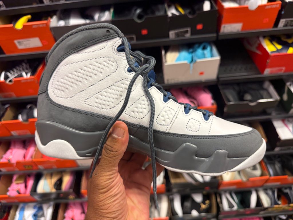 Jordan 9 Retro Flint Grey French Blue Sinks to $49.99