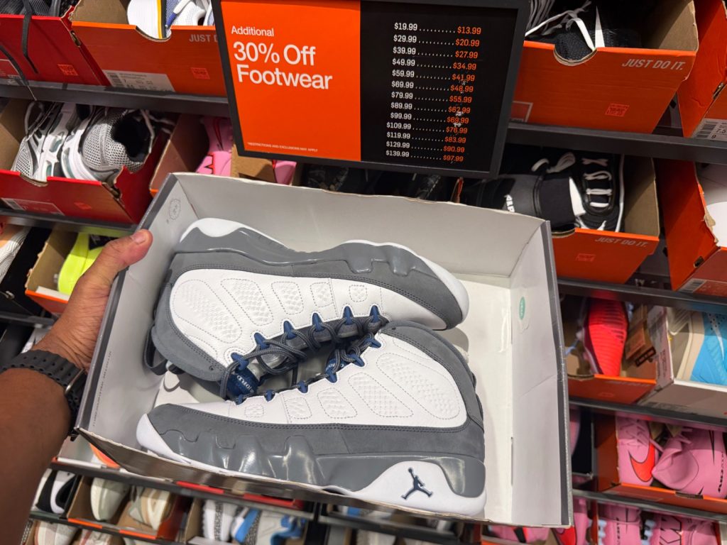 Jordan 9 Retro Flint Grey French Blue Sinks to $49.99